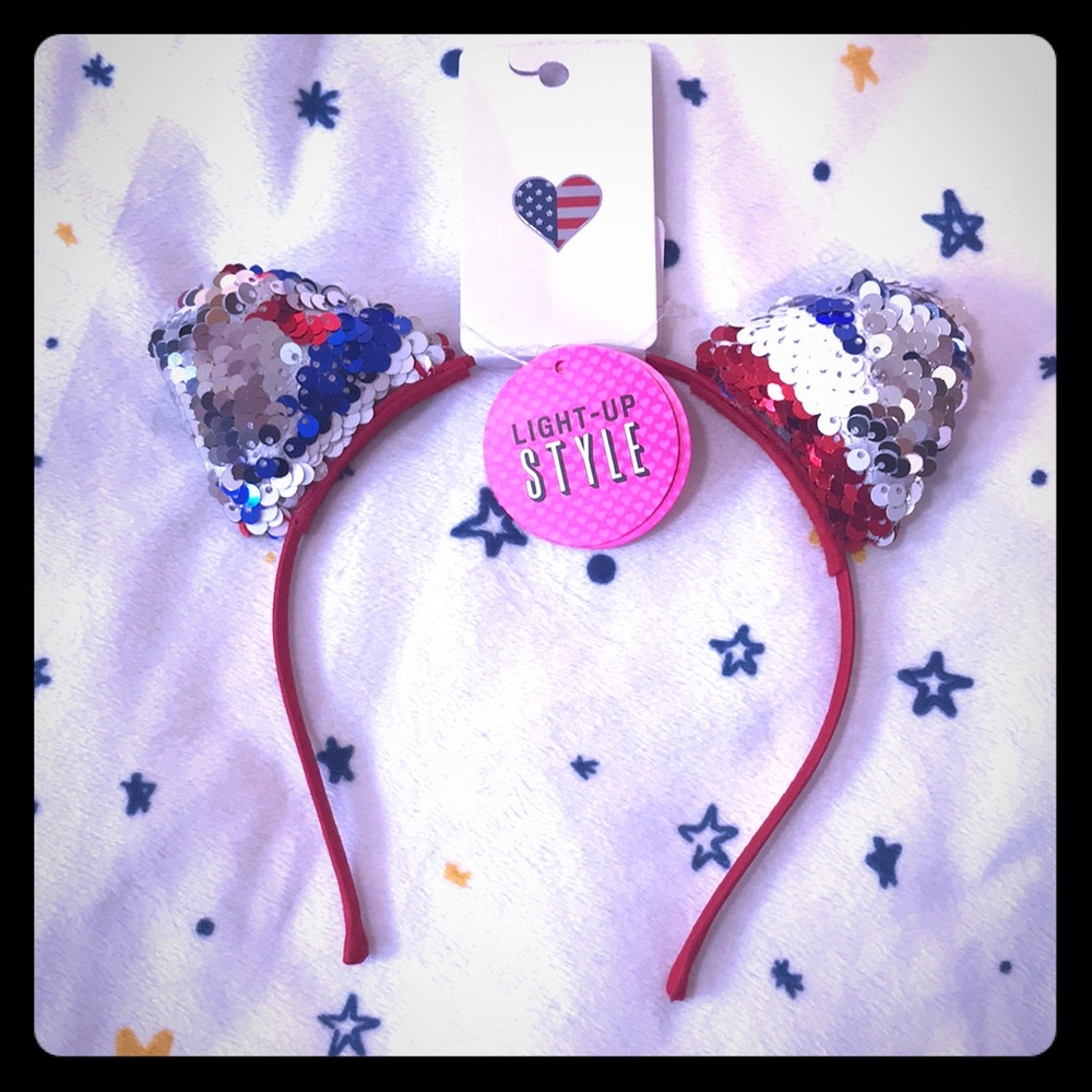 🎀5 for $25🎀 NWT Sequin Headband Red/White/Blue